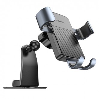 Borofone Βάση Κινητού Αυτοκινήτου με Ρυθμιζόμενα Άγκιστρα Μαύρη