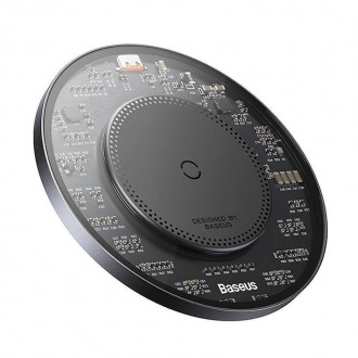 Baseus Ασύρματος Φορτιστής (Qi Pad) και Καλώδιο USB-C 15W Μαύρος (Simple 2 BS-W530)