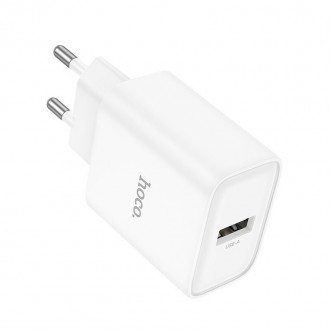 Hoco Φορτιστής Χωρίς Καλώδιο με Θύρα USB-A 10W Power Delivery Λευκός (DC72)