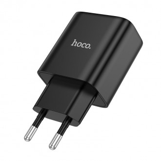 Hoco Φορτιστής Χωρίς Καλώδιο με Θύρα USB-C 10W Power Delivery Μαύρος (DC72)