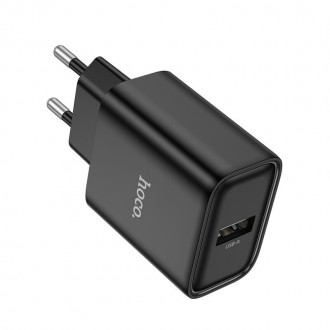 Hoco Φορτιστής Χωρίς Καλώδιο με Θύρα USB-C 10W Power Delivery Μαύρος (DC72)