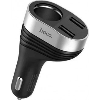 Hoco Φορτιστής Αυτοκινήτου Z29 96W 3.1A Γρήγορης Φόρτισης με Θύρες: 2xUSB 1xΑναπτήρα Μαύρος