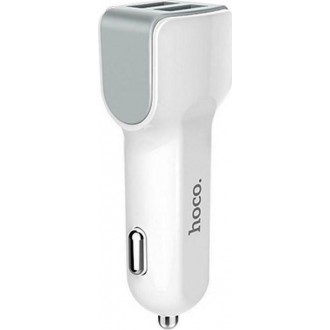 Hoco Φορτιστής Αυτοκινήτου Z23 12W 2.4A Γρήγορης Φόρτισης με Θύρες: 2xUSB Λευκός