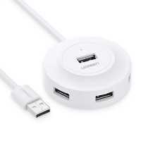 USB 2.0 Hub 4 Θέσεων UGREEN CR106 20270 Λευκό