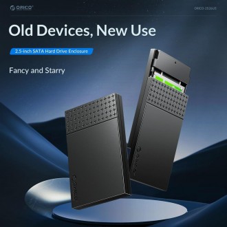 ORICO θήκη για 2.5" SATA HDD/SSD 2526U3-V1, 5Gbps, μαύρη