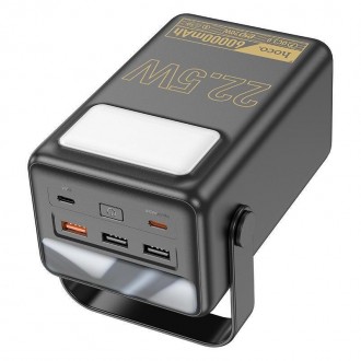 Hoco J110 Powerful 60000mAh 22.5W με 3 Θύρες USB-A και 2 Θύρες USB-C Power Delivery Μαύρο