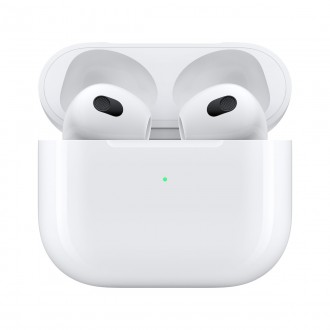 Apple AirPods (3rd generation) with MagSafe Charging Case Earbud Bluetooth Handsfree Ακουστικά με Αντοχή στον Ιδρώτα και Θήκη Φόρτισης Λευκά