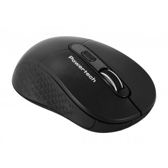 POWERTECH ασύρματο ποντίκι PT-1466, USB δέκτης, έως 1600DPI, μαύρο