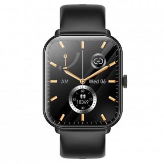 Smartwatch Hoco Y3 Pro IP67 Screen 1.95" 350mAh v5.1 με Δυνατότητα Κλήσεων Silicon Band Μαύρο