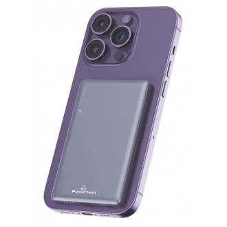 Powertech PT-1171 MagSafe Power Bank 5000mAh 15W Quick Charge 3.0 / Quick Charge 2.0 Γκρι