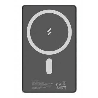 Powertech PT-1171 MagSafe Power Bank 5000mAh 15W Quick Charge 3.0 / Quick Charge 2.0 Γκρι