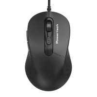POWERTECH ενσύρματο ποντίκι PT-1467, οπτικό, έως 1600DPI, μαύρο