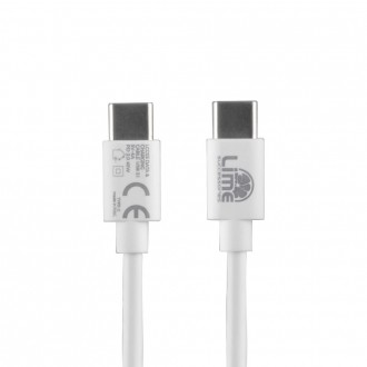 LIME TYPE C PD 3.0 SUPER FAST TRAVEL LTC30W 30W 4.0A + ΦΟΡΤΙΣΗΣ-DATA LCC03 TYPE C TO TYPE C 40W ΛΕΥΚΟΣ