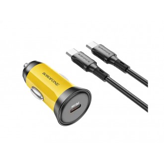 Φορτιστής Αυτοκινήτου Borofone BZ26 Θύρα USB PD 30W Με Καλώδιο Type-c Μαύρο