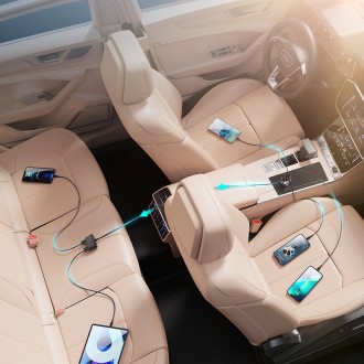 Joyroom JR-CL03 Pro Φορτιστής Αυτοκινήτου 45W με Θύρες: 5xUSB Μαύρο Χρώμα