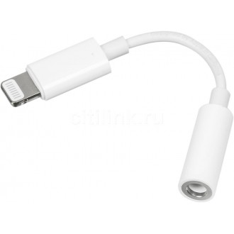 Apple Μετατροπέας Lightning / 3.5mm male σε Lightning / 3.5mm female Λευκό 1τμχ MMX62ZM/A