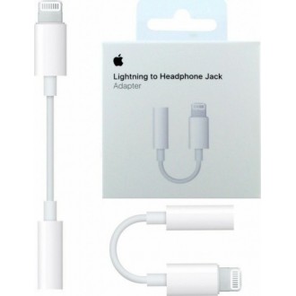 Apple Μετατροπέας Lightning / 3.5mm male σε Lightning / 3.5mm female Λευκό 1τμχ MMX62ZM/A