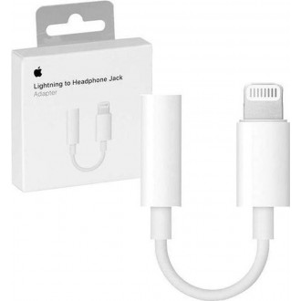 Apple Μετατροπέας Lightning / 3.5mm male σε Lightning / 3.5mm female Λευκό 1τμχ MMX62ZM/A