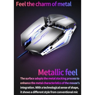 Aula Mountain S30 RGB Gaming Ποντίκι Ασημί