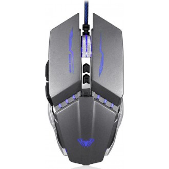 Aula Mountain S30 RGB Gaming Ποντίκι Ασημί