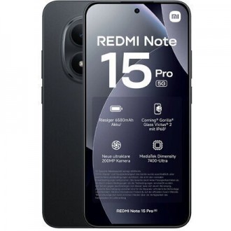 Xiaomi Redmi Note 15 Pro NFC 5G Dual SIM (8/256GB) Μαύρο
