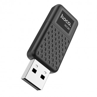 Hoco UD6 Intelligent 128GB USB 2.0 Stick Μαύρο