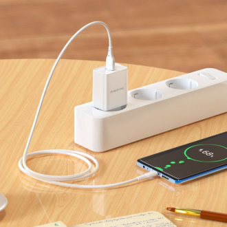 Φορτιστής τοίχου Borofone BN5 Jingrui – USB – QC 3.0 18W λευκό