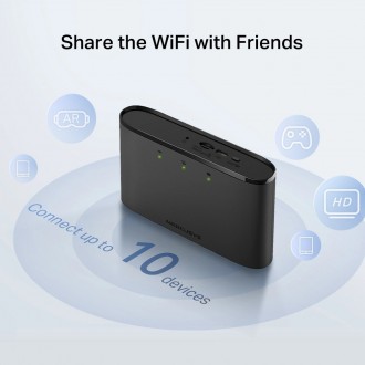 MERCUSYS router MT110, 4G LTE, WiFi 150 Mbps, 2200mAh, Ver. 1.0