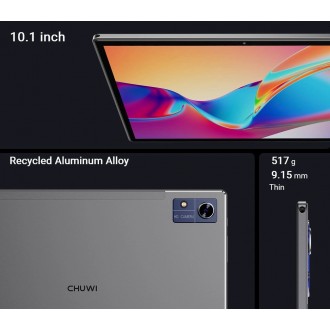 CHUWI tablet Hi10 XPro, 10.1" HD, 4/128GB, 4G, 5000mAh, Android 13, γκρι