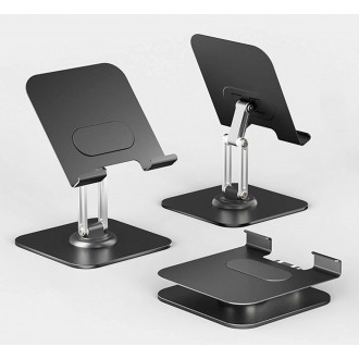 POWERTECH επιτραπέζια βάση για tablet PT-1494, περιστρεφόμενη, foldable, μαύρη