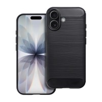 Θήκη Σιλικόνης για iPhone 17 Carbon σε μαύρο χρώμα