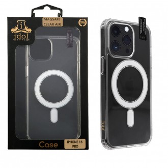 IDOL 1991 ΘΗΚΗ IPHONE 16 PRO 6.3" MAGSAFE ANTISHOCK CLEAR AIR BACK COVER TPU CAMERA GUARD ΔΙΑΦΑΝΗ