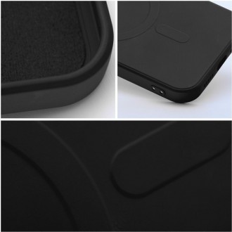 Θήκη Air SILICONE MAG COVER (μεγάλη τρύπα) συμβατή με MagSafe  για iPhone 17 AIR Μαύρη