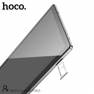 Tablet Hoco. A8 10,1" 6GB/128GB ΒΤ5.0 5000mAh 4G Ασημί με Θήκη Book