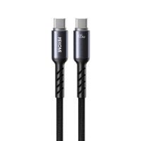 Καλώδιο Φόρτισης με LED WK WDC-C14 USB-C to USB-C 65W PD 1.2m Μαύρο
