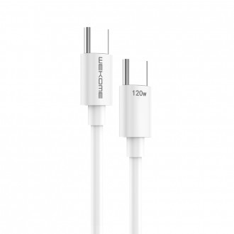 Καλώδιο Φόρτισης WK WDC-175 USB-C σε USB-C PD 120W 1.2m Λευκό