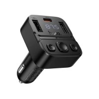 Bluetooth FM Transmitter Hoco E87 Delta 35W με 2xUSB-A και 1xUSB-C PD20W BT v5.4 Υποστηρίζει Αναπαραγωγή Μουσικής απο USB και Απάντηση Κλήσεων