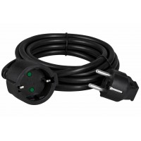 POWERTECH μπαλαντέζα ρεύματος PT-1562, 1x schuko, 16A, 5m, μαύρη