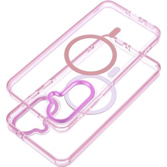 Θήκη Frame Back Cover Μεταλλικό Διάφανη Ροζ για Samsung A57 5G Θήκη Frame Back Cover Μεταλλικό Διάφανη Ροζ για Samsung A57 5G