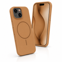 Θηκη Silicone Thin Mag case for iPhone 17 caramel