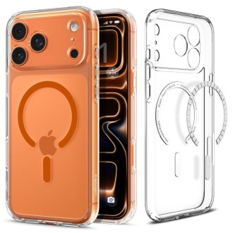 Θήκη Spigen Ultra Hybrid Magsafe για iPhone Apple 17 Pro Max Διάφανο-Πορτοκαλί Θήκη Spigen Ultra Hybrid Magsafe για iPhone Apple 17 Pro Max Διάφανο-Πορτοκαλί