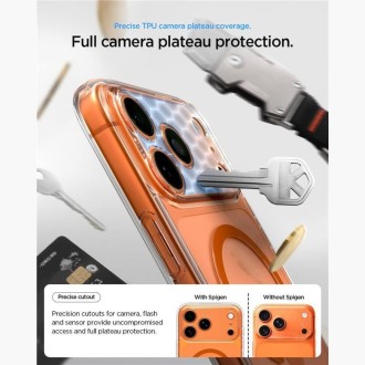 Θήκη Spigen Ultra Hybrid Magsafe για iPhone Apple 17 Pro Max Διάφανο-Πορτοκαλί Θήκη Spigen Ultra Hybrid Magsafe για iPhone Apple 17 Pro Max Διάφανο-Πορτοκαλί