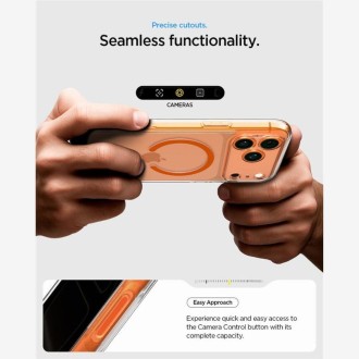Θήκη Spigen Ultra Hybrid Magsafe για iPhone Apple 17 Pro Max Διάφανο-Πορτοκαλί Θήκη Spigen Ultra Hybrid Magsafe για iPhone Apple 17 Pro Max Διάφανο-Πορτοκαλί