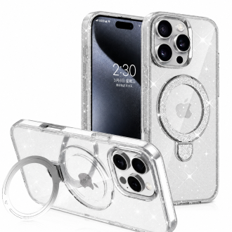 Θήκη Glitter Ring Mag Case 1,5mm MobiCase για iPhone 17 Pro Ασημί Διαφανές Θήκη Glitter Ring Mag Case 1,5mm MobiCase για iPhone 17 Pro Ασημί Διαφανές