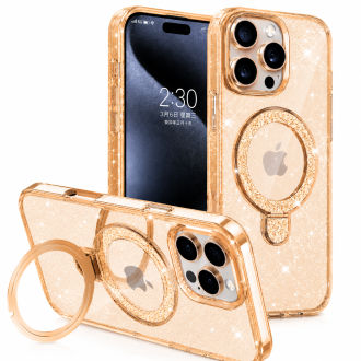 Θήκη Glitter Ring Mag Case 1,5mm MobiCase για iPhone 17 Pro Χρυσή Διαφανές Θήκη Glitter Ring Mag Case 1,5mm MobiCase για iPhone 17 Pro Χρυσή Διαφανές