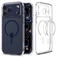 Θήκη Spigen Ultra Hybrid MagFit Back Cover Σιλικόνης / Πλαστικό 2mm Clear Βαθύ Μπλέ για iPhone 17 Pro Θήκη Spigen Ultra Hybrid MagFit Back Cover Σιλικόνης / Πλαστικό 2mm Clear Βαθύ Μπλέ για iPhone 17 Pro