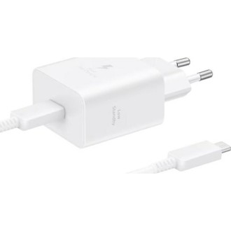 Samsung Φορτιστής με Θύρα USB-C και Καλώδιο USB-C - USB-C 45W Power Delivery Λευκός (EP-T4511X) Samsung Φορτιστής με Θύρα USB-C και Καλώδιο USB-C - USB-C 45W Power Delivery Λευκός (EP-T4511X)