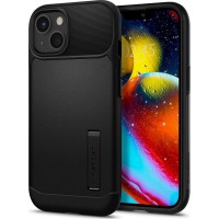 Θήκη Spigen Slim Armor Back Cover από Πλαστικό και Σιλικόνη Ανθεκτική Μαύρη iPhone 13