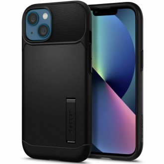 Θήκη Spigen Slim Armor Back Cover από Πλαστικό και Σιλικόνη Ανθεκτική Μαύρη iPhone 13