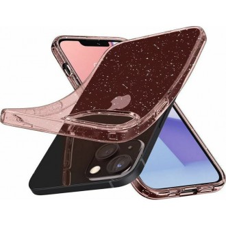 Θήκη Spigen Liquid Crystal Glitter Back Cover Σιλικόνης Ροζ για iPhone 13 mini